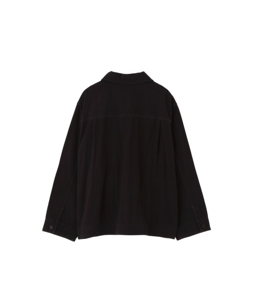 MHL.（エムエイチエル）の「GARMENT DYE PLATED ORGANIC COT（シャツ/ブラウス・レディース・ブラック/ブルー・1/2）」の3枚目の写真