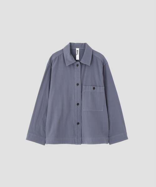 MHL.（エムエイチエル）の「GARMENT DYE PLATED ORGANIC COT（シャツ/ブラウス・レディース・ブラック/ブルー・1/2）」の11枚目の写真