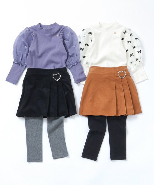 apres les cours（アプレレクール）の「【ジュニア対応】レギンス付きプリーツスカート（スカート・キッズ・ブラック/キャメル/ラベンダー・80/90/100/110/120/130/140）」の13枚目の写真