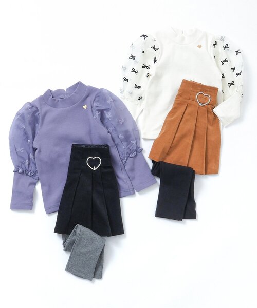 apres les cours（アプレレクール）の「【ジュニア対応】レギンス付きプリーツスカート（スカート・キッズ・ブラック/キャメル/ラベンダー・80/90/100/110/120/130/140）」の14枚目の写真