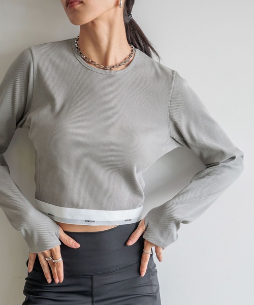 HEREIAM(ヘレイアム)の「【HEREIAM】カップ付きリブプルオーバー(Tシャツ/カットソー・レディース・グレー/ブラック・SMALL/MEDIUM/LARGE)」の9枚目の写真