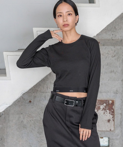 HEREIAM(ヘレイアム)の「【HEREIAM】カップ付きリブプルオーバー(Tシャツ/カットソー・レディース・グレー/ブラック・SMALL/MEDIUM/LARGE)」の13枚目の写真