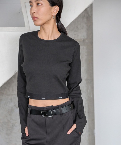 HEREIAM(ヘレイアム)の「【HEREIAM】カップ付きリブプルオーバー(Tシャツ/カットソー・レディース・グレー/ブラック・SMALL/MEDIUM/LARGE)」の17枚目の写真