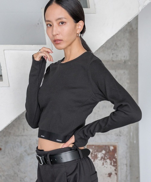 HEREIAM(ヘレイアム)の「【HEREIAM】カップ付きリブプルオーバー(Tシャツ/カットソー・レディース・グレー/ブラック・SMALL/MEDIUM/LARGE)」の18枚目の写真