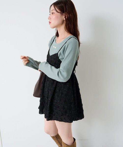 セットアップ対応】フラワージャガードチュニック（チュニック