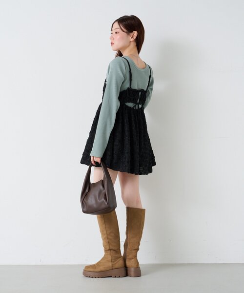 セットアップ対応】フラワージャガードチュニック（チュニック