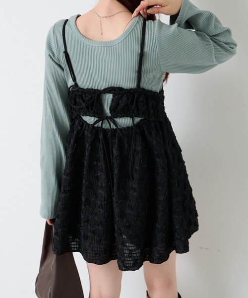 Kastane（カスタネ）の「【セットアップ対応】フラワージャガードチュニック（チュニック・レディース・ブラック/アイボリー・FREE）」の20枚目の写真