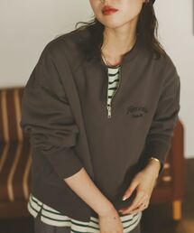 le.coeur blanc | 刺繍入りハーフジップスウェット(スウェット)