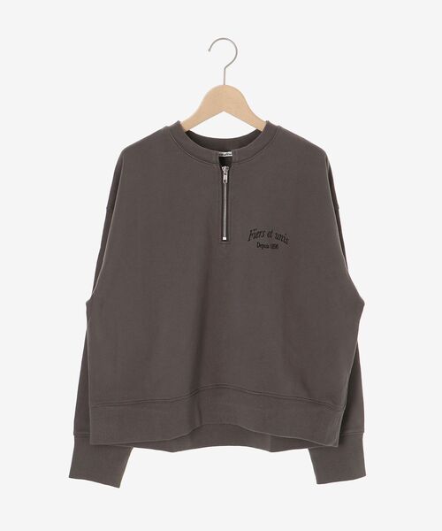 le.coeur blanc（ルクールブラン）の「刺繍入りハーフジップスウェット（スウェット・レディース・ダークグレー/ベージュ・38）」の20枚目の写真
