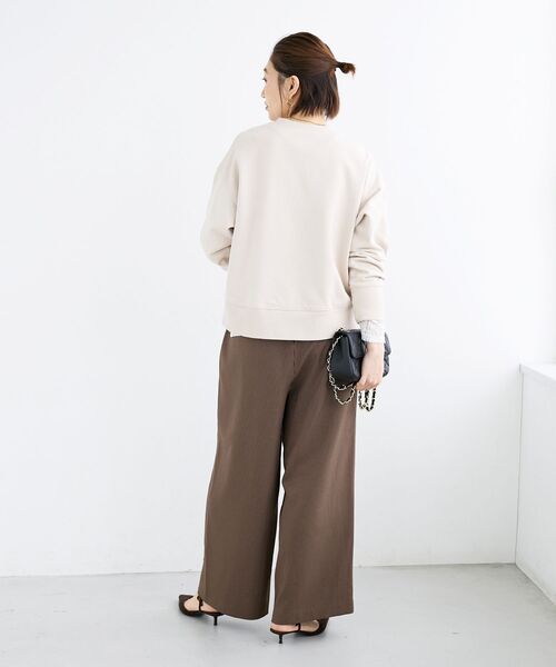 le.coeur blanc（ルクールブラン）の「刺繍入りハーフジップスウェット（スウェット・レディース・ダークグレー/ベージュ・38）」の13枚目の写真