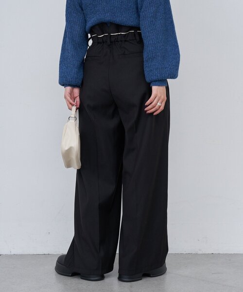 Kastane（カスタネ）の「【2サイズ展開/低身長サイズ】B パイピングハイウエストパンツ（スラックス・レディース・ブラック/ネイビー/グレー・1/0）」の17枚目の写真