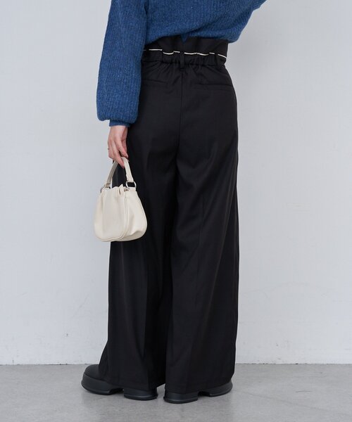 Kastane（カスタネ）の「【2サイズ展開/低身長サイズ】B パイピングハイウエストパンツ（スラックス・レディース・ブラック/ネイビー/グレー・1/0）」の18枚目の写真