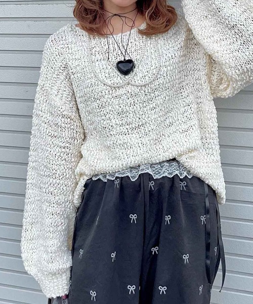 Flugge(フラッジー)の「ribbonトラックパンツ(その他パンツ・レディース・ブラック/アイボリー・FREE)」の3枚目の写真