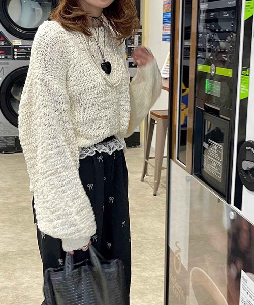Flugge(フラッジー)の「ribbonトラックパンツ(その他パンツ・レディース・ブラック/アイボリー・FREE)」の9枚目の写真