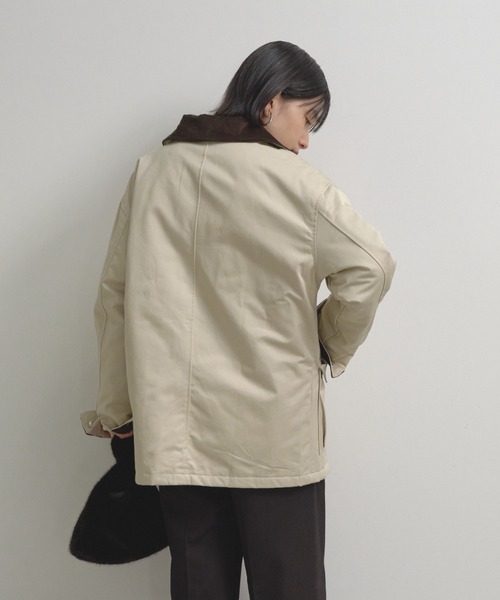 Shelly island（シェリーアイランド）の「襟配色ジャケット（ブルゾン・レディース・カーキ/ベージュ・FREE）」の17枚目の写真