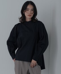 タイプライターボリュームスリーブブラウス