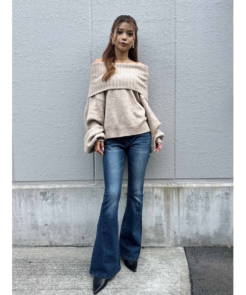 EGOIST（エゴイスト）の「裾レースアップフレアパンツ（デニムパンツ・レディース・ネイビー/ダークネイビー・SS/S/M）」の13枚目の写真