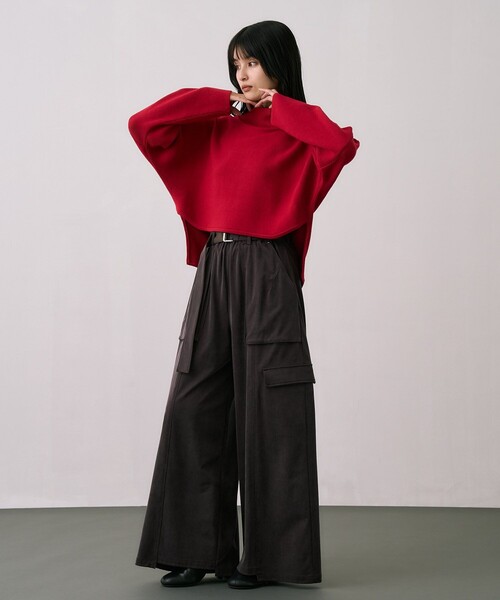 完売間近！】BACKスリットドルマンニット｜ウォッシャブル/オフィス