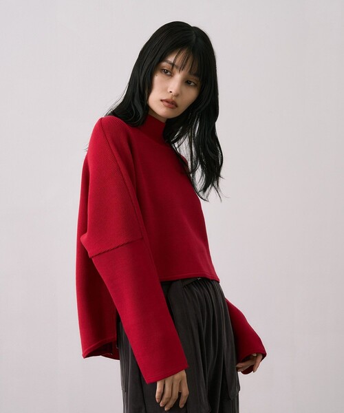 完売間近！】BACKスリットドルマンニット｜ウォッシャブル/オフィス