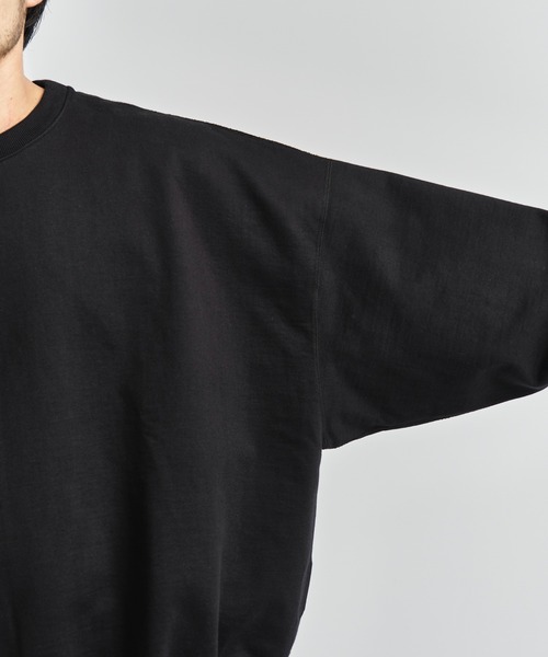 トップス MARKAWARE HUGE SWEAT SHORT BLACK 1 MARKAWARE HUGE SWEAT SHORT ORGANIC COTTON HEAVY FLEECE