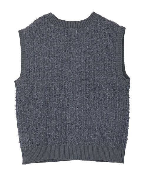 CRAFT STANDARD BOUTIQUE（クラフトスタンダードブティック）の「ツイード編みニットベスト（ベスト・レディース・ブラック/ダークパープル・FREE）」の20枚目の写真