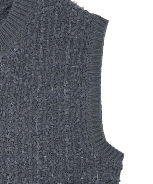 CRAFT STANDARD BOUTIQUE（クラフトスタンダードブティック）の「ツイード編みニットベスト（ベスト・レディース・ブラック/ダークパープル・FREE）」の22枚目の写真