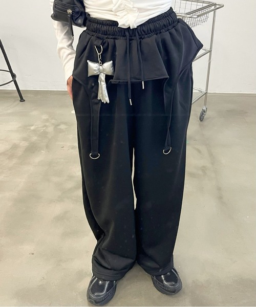 mul.(ムル)の「リングスウエットパンツ(スウェットパンツ・レディース・グレー/ブラック・FREE)」の1枚目の写真