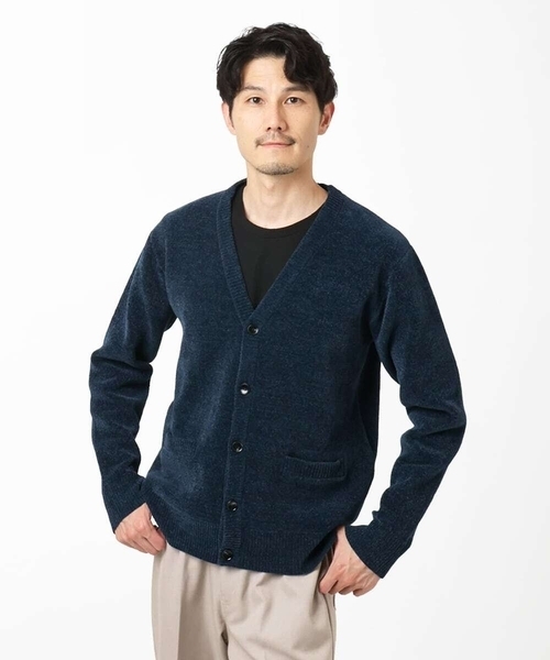 MK MICHEL KLEIN HOMME (エムケーミッシェルクランオム)の「【洗える】ダブルフェイス モールカーディガン(ニット/セーター・メンズ・ホワイト/ネイビー/ブラック・51/46/48)」の5枚目の写真