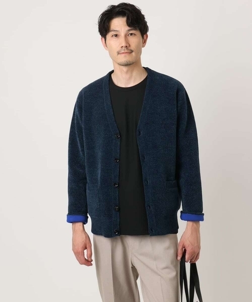 MK MICHEL KLEIN HOMME (エムケーミッシェルクランオム)の「【洗える】ダブルフェイス モールカーディガン(ニット/セーター・メンズ・ホワイト/ネイビー/ブラック・51/46/48)」の8枚目の写真