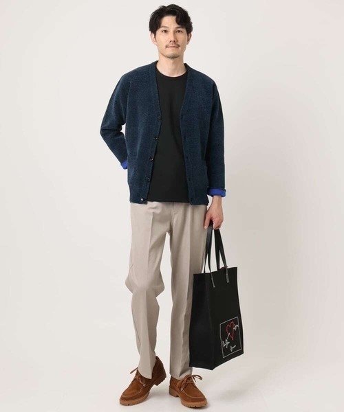 MK MICHEL KLEIN HOMME (エムケーミッシェルクランオム)の「【洗える】ダブルフェイス モールカーディガン(ニット/セーター・メンズ・ホワイト/ネイビー/ブラック・51/46/48)」の9枚目の写真