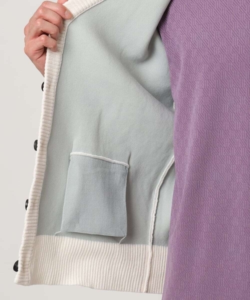 MK MICHEL KLEIN HOMME (エムケーミッシェルクランオム)の「【洗える】ダブルフェイス モールカーディガン(ニット/セーター・メンズ・ホワイト/ネイビー/ブラック・51/46/48)」の12枚目の写真