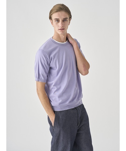 JOHN SMEDLEY（ジョンスメドレー）の「※※使用不可※※[Anglo Indian Gauze] クルーネックニットＴシャツ（ニット/セーター・メンズ・ブラック/ネイビー/パープル/シルバー/ブルー系その他2/ブルー系その他5/ベージュ系その他3/カーキブラウン・L/M/S）」の10枚目の写真