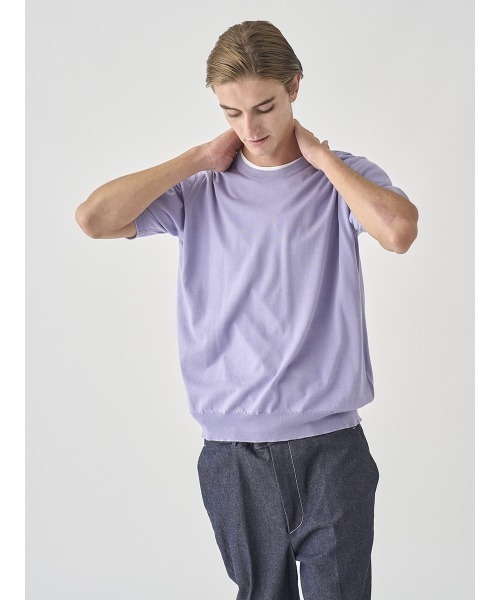 JOHN SMEDLEY（ジョンスメドレー）の「※※使用不可※※[Anglo Indian Gauze] クルーネックニットＴシャツ（ニット/セーター・メンズ・ブラック/ネイビー/パープル/シルバー/ブルー系その他2/ブルー系その他5/ベージュ系その他3/カーキブラウン・L/M/S）」の13枚目の写真