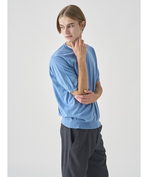 JOHN SMEDLEY（ジョンスメドレー）の「※※使用不可※※[Anglo Indian Gauze] クルーネックニットＴシャツ（ニット/セーター・メンズ・ブラック/ネイビー/パープル/シルバー/ブルー系その他2/ブルー系その他5/ベージュ系その他3/カーキブラウン・L/M/S）」の17枚目の写真
