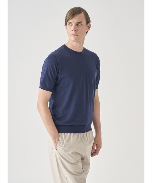 JOHN SMEDLEY（ジョンスメドレー）の「※※使用不可※※[Anglo Indian Gauze] クルーネックニットＴシャツ（ニット/セーター・メンズ・ブラック/ネイビー/パープル/シルバー/ブルー系その他2/ブルー系その他5/ベージュ系その他3/カーキブラウン・L/M/S）」の19枚目の写真