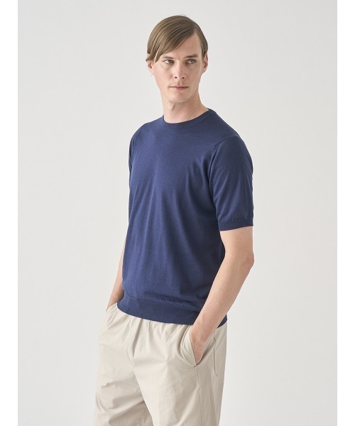 JOHN SMEDLEY（ジョンスメドレー）の「※※使用不可※※[Anglo Indian Gauze] クルーネックニットＴシャツ（ニット/セーター・メンズ・ブラック/ネイビー/パープル/シルバー/ブルー系その他2/ブルー系その他5/ベージュ系その他3/カーキブラウン・L/M/S）」の21枚目の写真