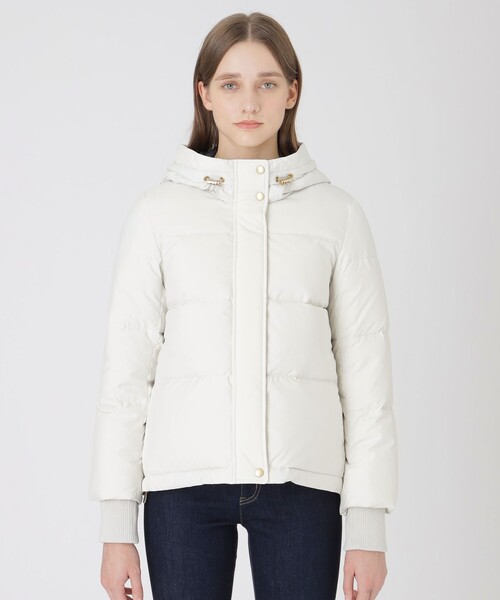 パラスパレス ナイロン ダウン ショート コート ハイマルチピーチタフタショートダウンコート（ダウンジャケット