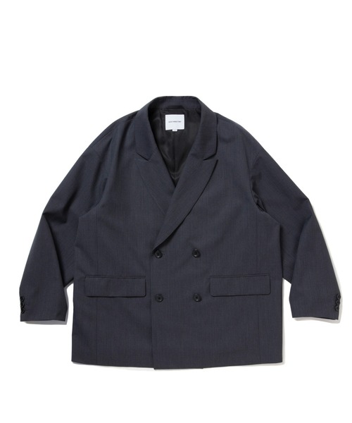 COOTIE PRODUCTIONS(クーティープロダクションズ)の「T/W Saxony Double Breasted Jacket(テーラードジャケット・メンズ・ブラック/グレー・SMALL/MEDIUM/LARGE/X-LARGE)」の1枚目の写真