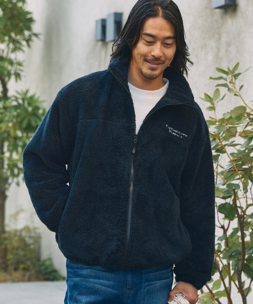 THE CRAFT CREW PRODUCTS(ザクラフトクループロダクツ)の「ヒートアップボアフリース ドローコード ジップアップブルゾン / 保温【THE CRAFT CREW PRODUCTS】(ブルゾン・メンズ・アイボリー/ブラック/ダークネイビー/ベージュ・L/M/S)」の5枚目の写真