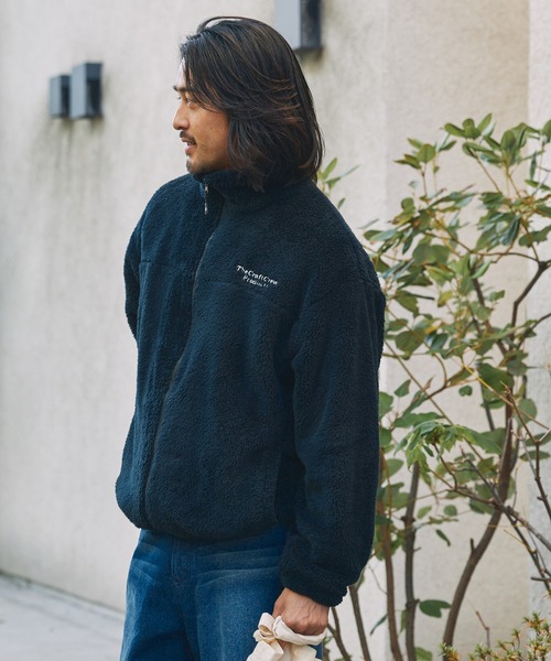 THE CRAFT CREW PRODUCTS(ザクラフトクループロダクツ)の「ヒートアップボアフリース ドローコード ジップアップブルゾン / 保温【THE CRAFT CREW PRODUCTS】(ブルゾン・メンズ・アイボリー/ブラック/ダークネイビー/ベージュ・L/M/S)」の7枚目の写真