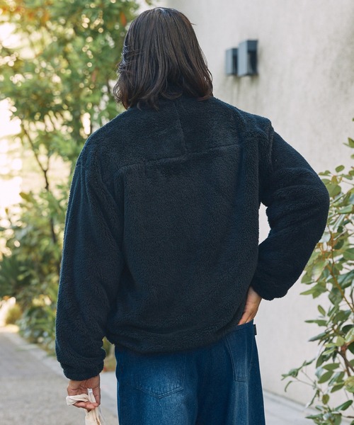 新品 ラッセルノ マイクロ ボアフリース ブルゾン ブラック L 新品 ラッセルノ マイクロ ボアフリース ブルゾン ブラック L