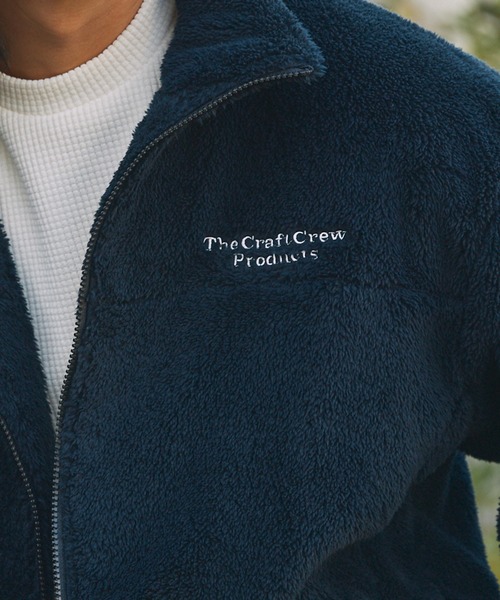 THE CRAFT CREW PRODUCTS(ザクラフトクループロダクツ)の「ヒートアップボアフリース ドローコード ジップアップブルゾン / 保温【THE CRAFT CREW PRODUCTS】(ブルゾン・メンズ・アイボリー/ブラック/ダークネイビー/ベージュ・L/M/S)」の9枚目の写真