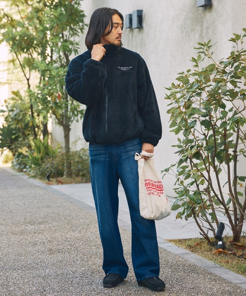 THE CRAFT CREW PRODUCTS(ザクラフトクループロダクツ)の「ヒートアップボアフリース ドローコード ジップアップブルゾン / 保温【THE CRAFT CREW PRODUCTS】(ブルゾン・メンズ・アイボリー/ブラック/ダークネイビー/ベージュ・L/M/S)」の11枚目の写真