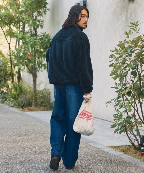 THE CRAFT CREW PRODUCTS(ザクラフトクループロダクツ)の「ヒートアップボアフリース ドローコード ジップアップブルゾン / 保温【THE CRAFT CREW PRODUCTS】(ブルゾン・メンズ・アイボリー/ブラック/ダークネイビー/ベージュ・L/M/S)」の15枚目の写真