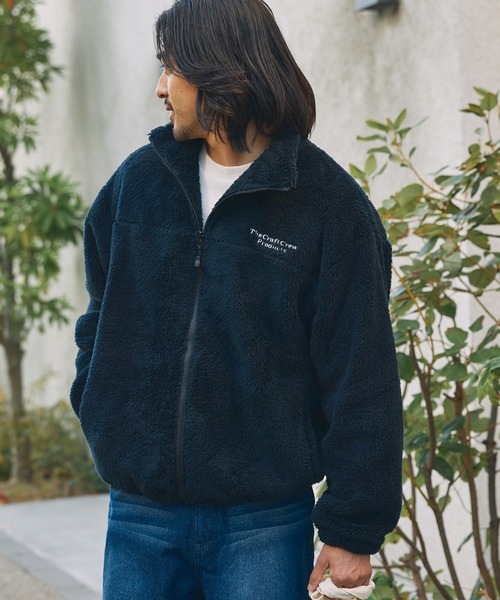 THE CRAFT CREW PRODUCTS(ザクラフトクループロダクツ)の「ヒートアップボアフリース ドローコード ジップアップブルゾン / 保温【THE CRAFT CREW PRODUCTS】(ブルゾン・メンズ・アイボリー/ブラック/ダークネイビー/ベージュ・L/M/S)」の16枚目の写真