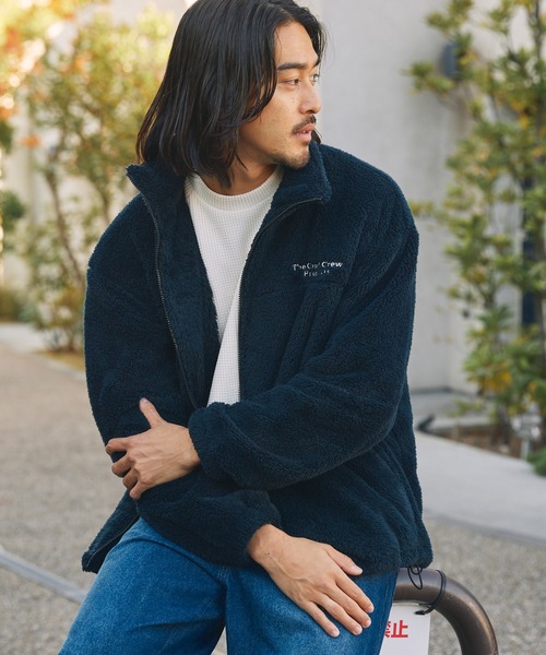 THE CRAFT CREW PRODUCTS(ザクラフトクループロダクツ)の「ヒートアップボアフリース ドローコード ジップアップブルゾン / 保温【THE CRAFT CREW PRODUCTS】(ブルゾン・メンズ・アイボリー/ブラック/ダークネイビー/ベージュ・L/M/S)」の17枚目の写真
