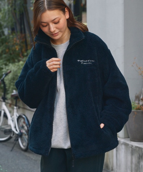 THE CRAFT CREW PRODUCTS(ザクラフトクループロダクツ)の「ヒートアップボアフリース ドローコード ジップアップブルゾン / 保温【THE CRAFT CREW PRODUCTS】(ブルゾン・メンズ・アイボリー/ブラック/ダークネイビー/ベージュ・L/M/S)」の19枚目の写真