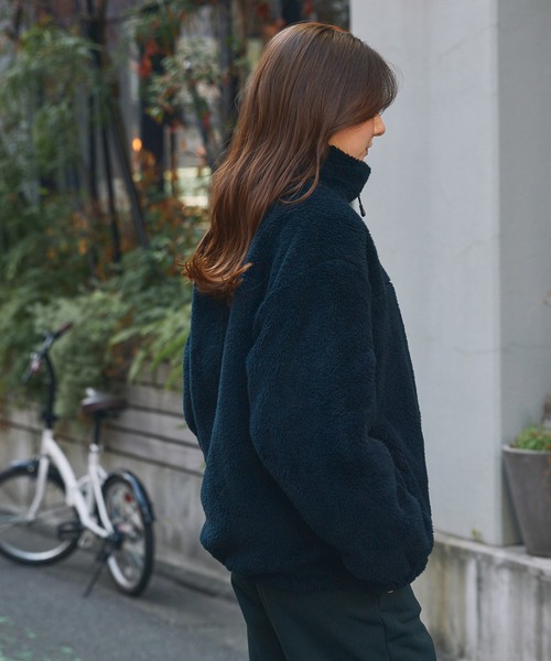 THE CRAFT CREW PRODUCTS(ザクラフトクループロダクツ)の「ヒートアップボアフリース ドローコード ジップアップブルゾン / 保温【THE CRAFT CREW PRODUCTS】(ブルゾン・メンズ・アイボリー/ブラック/ダークネイビー/ベージュ・L/M/S)」の22枚目の写真