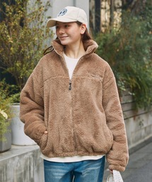 フリースジャケット ジップアップ フード付き」に該当するファッション