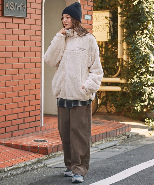 ヒートアップボアフリース ドローコード ジップアップブルゾン / 保温